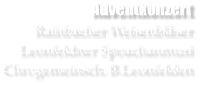 Adventkonzert Rainbacher Weisenbläser Leonfeldner Spoachanmusi Chrogemeinsch. B.Leonfelden